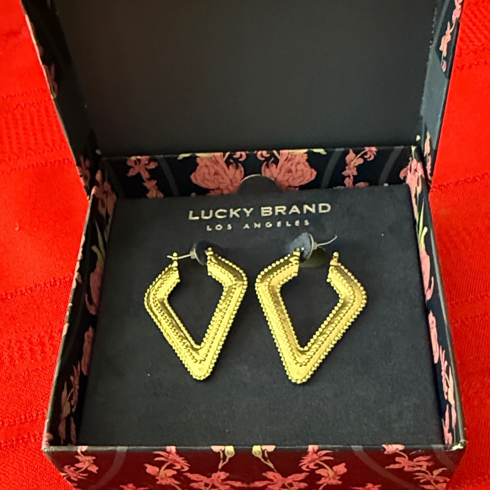 Lucky Brand Gold Geometric Earrings